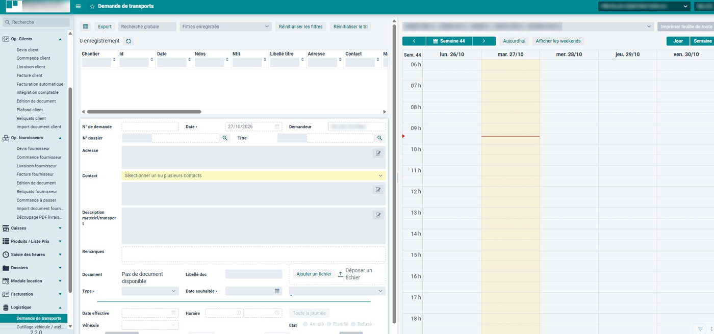 Exemple d'application de gestion développée sur mesure
